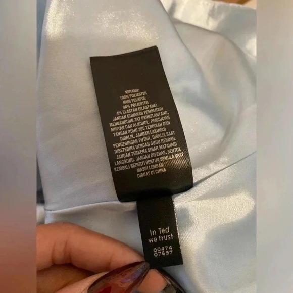 Ted Baker Ibbie Icy Blue Dress Size 2 NWOT - Picture 8 of 10